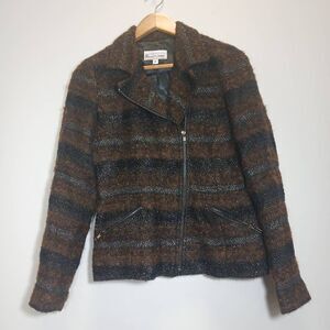Elliott lauren womens size 2 small jacket wool alpaca dark brown made in usa